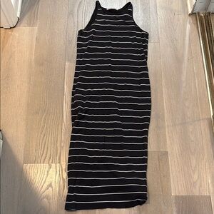 Black and White Striped Women's Dress